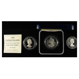 3 FOREIGN STERLING SILVER COINS
