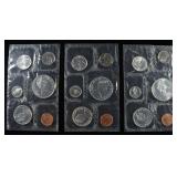 (3) 1965 CANADIAN SILVER PR LIKE SETS