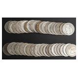 (40) 90% SILVER BARBER QUARTERS