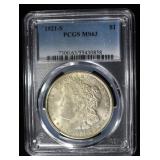 1921-S MORGAN DOLLAR PCGS MS-63