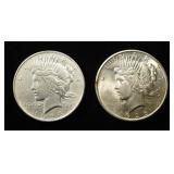 1924, 25 PEACE DOLLARS