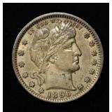 1896 BARBER QUARTER AU/BU