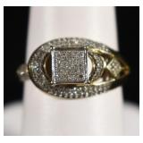 14K GOLD DIAMOND RING SIZE 7.5