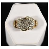 10K GOLD DIAMOND RING SIZE 6.5