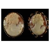 (2) 14K GOLD BROACHES