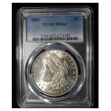 1886 MORGAN DOLLAR PCGS MS64