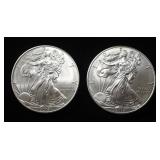 (2) 2014 AMERICAN SILVER EAGLES