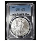 2019 AMERICAN SILVER EAGLE PCGS MS70