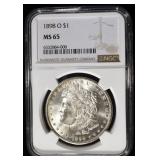 1898-O MORGAN DOLLAR NGC MS 65