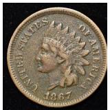 1867 INDIAN CENT VF