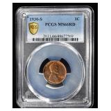 1930-S LINCOLN CENT PCGS MS66 RD