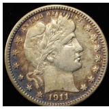 1911-D BARBER QUARTER XF