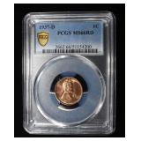 1937-D LINCOLN CENT PCGS MS66 RD