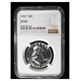 1957 FRANKLIN HALF NGC PF67