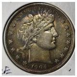 1904 BARBER HALF DOLLAR AU/BU