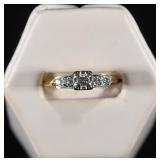 14K YELLOW GOLD DIAMOND RING SIZE 8.5
