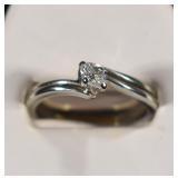 18K WHITE GOLD DIAMOND WEDDING SET SIZE 8