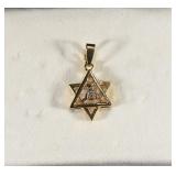 14K YELLOW GOLD STAR OF DAVID PENDANT