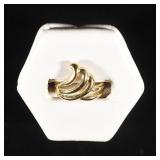 10K YELLOW GOLD WAVE RING SIZE 5