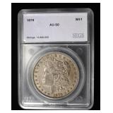 1879 MORGAN DOLLAR SEGS AU50