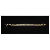 14K YELLOW GOLD 8 INCH FIGARO BRACELET