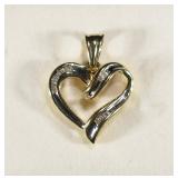 10K YELLOW GOLD HEART PENDANT