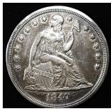 1847 SEATED LIBERTY DOLLAR BU