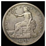 1873-CC TRADE DOLLAR  NICE XF