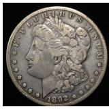 1892-CC MORGAN DOLLAR F/VF