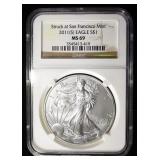 2011(S) AMERICAN SILVER EAGLE NGC MS69
