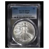 2008 AMERICAN SILVER EAGLE PCGS MS70