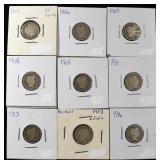 (9) BARBER DIMES