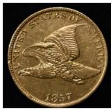 1857 FLYING EAGLE CENT AU