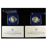 (2) 1987 SILV $1 CONGRESS BICENTENNIAL COMM PR OGP