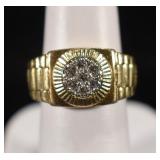 14K GOLD RING WITH DIAMONDS SIZE 7