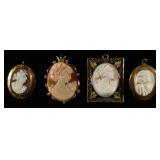 (4) 14K GOLD BROACHES