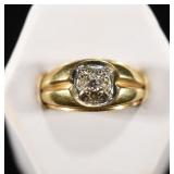 14K GOLD DIAMOND RING SIZE 9.5