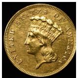 1880 PRINCESS GOLD $3 CH BU