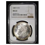 1887-O MORGAN DOLLAR NGC MS-63
