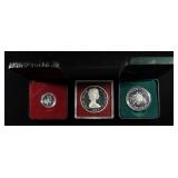 3 FOREIGN SILVER COINS