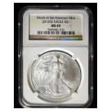 2012(S) AMERICAN SILVER EAGLE NGC MS69