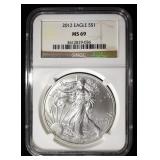 2012 AMERICAN SILVER EAGLE NGC MS69