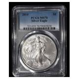 2014 AMERICAN SILVER EAGLE PCGS MS70