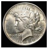 1921 PEACE DOLLAR BU