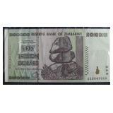ZIMBABWE 50 TRILLION DOLLAR NOTE CRISP UNC