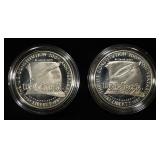 (2) 1987-S $1 CONSTITUTION BICENTENNIAL PR COMMEMS