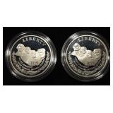 (2) 1991-S $1 MOUNT RUSHMORE ANNIVERSARY PR COMMEM