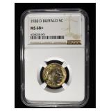 1938-D BUFFALO NICKEL NGC MS-68+