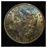 1889 MORGAN DOLLAR CH BU COLOR