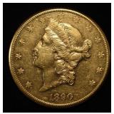 1890-CC $20 GOLD BU PL